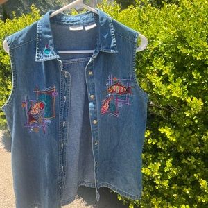 Vintage 90s jean shirt